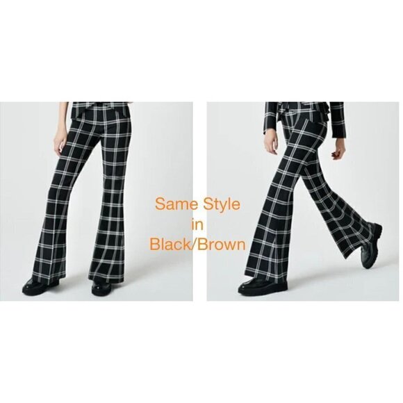 NWT SMYTHE Size 10 Bootcut Trousers In Plaid Mid-rise MSRP $450 - Picture 2 of 10